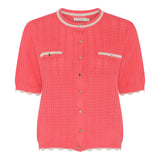 MICHA Coral Fancy Knit Short Sleeve Cardigan