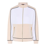 MICHA White/Sand Zipped Sporty Cardigan