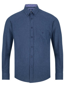 DG's Drifter Dark Blue Geneva Long Sleeve Casual Shirt