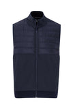 FYNCH HATTON Navy Quilted Hybrid Gilet