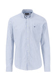 FYNCH HATTON Blue Check Cotton Shirt