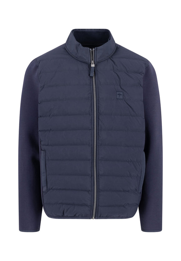 FYNCH HATTON Navy Quilted Hybrid Jacket