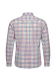 FYNCH HATTON Pink Check Long Sleeve Shirt 1603 8360 464