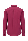 FYNCH HATTON Grape Cotton Long Sleeve Shirt