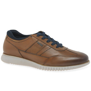 POD Cormac Cognac Casual Leather Trainer