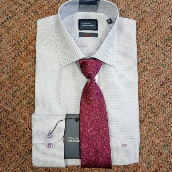 DANIEL GRAHAME  Formal Shirt & Tie Set 15676T 62