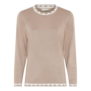 MICHA Camel Round Neck Knit