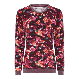 MICHA Plum Flame Print Jumper