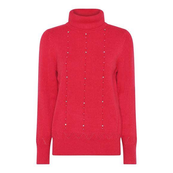 MICHA Pink Pearl Embellished Jumper