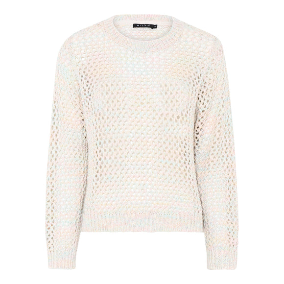 MICHA Off White Melange Gap Knit Jumper