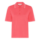 MICHA Coral Knitted Polo Top