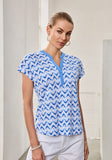 MICHA Blue Wave V-Neck Tee
