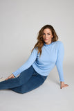 MICHA Dusty Blue Pearl Detail Jumper