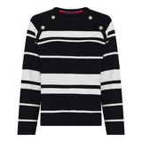 MICHA Navy/White Striped Jumper