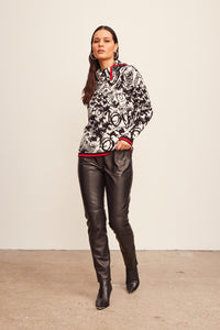 MICHA Black & White Patterned Knit