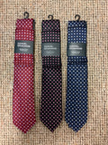 Daniel Grahame Charcoal/ Red/ Navy Standard Width Tie