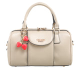 BESSIE LONDON Beige Barrel Bag