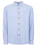 REMUS UOMO Blue Long Sleeve Casual Shirt 13778/24