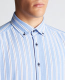 REMUS UOMO Blue Long Sleeve Casual Shirt 13778/24