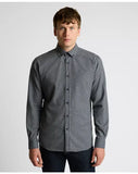REMUS UOMO Navy/Grey Check Long Sleeve Shirt