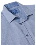 DG's Drifter Blue Regular Long Sleeve Casual Shirt 14172/27)