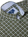 Drifter Navy/Green Check Geneva Long Sleeve Casual Shirt 14473/35