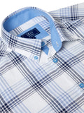 DRIFTER Blue & White Check Short Sleeve Shirt