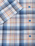 DRIFTER Blue Multi Check Short Sleeve Shirt