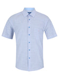 DRIFTER Light Blue Regular Short Sleeve Casual Shirt