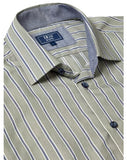 DRIFTER Green Stripe Long Sleeve Shirt