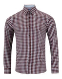 DRIFTER Burgundy Check Long Sleeve Shirt