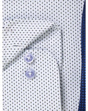 Daniel Grahame Navy and White Regular Long Sleeve Formal Shirt 15072T-12
