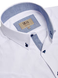 DRIFTER White Geneva Short Sleeve Casual Shirt 15178SS/01