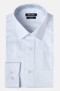 REMUS UOMO White Long Sleeve Formal Shirt