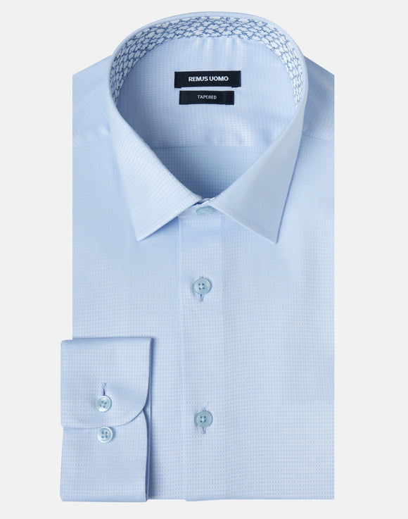 REMUS UOMO Pale Blue Long Sleeve Formal Shirt