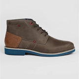 POD Aries Grey Oiled Leather Chukka Boot