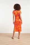 SMASHED LEMON Orange & Fuchsia Print Dress