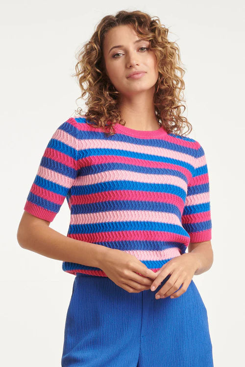 SMASHED LEMON Vibrant Colour Block Summer Knit