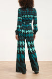 SMASHED LEMON Teal Houndstooth Jumpsuit