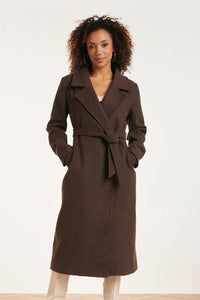 SMASHED LEMON Long Brown Coat