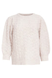 SMASHED LEMON Sand Structured Knitted Jumper