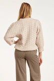 SMASHED LEMON Sand Structured Knitted Jumper