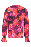 SMASHED LEMON Red & Purple Floral Print Top