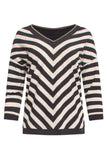 SMASHED LEMON Black & Gold Striped Top