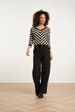 SMASHED LEMON Black & Gold Striped Top