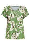 SMASHED LEMON Green Leaf Print Top