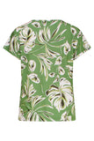 SMASHED LEMON Green Leaf Print Top
