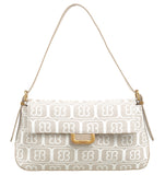 BESSIE LONDON Beige Signature Monogram Shoulder Bag