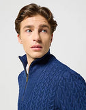 WRANGLER Navy Half Zip Cable Knit