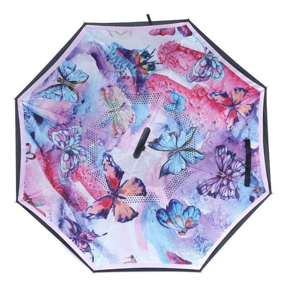 Butterfly Garden House Upside-down Umbrella